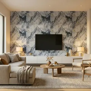 30Pcs Marble Pattern Wallpaper Stickers, Self-Adhesive Bathroom Tile Decals, Waterproof Wall Panels, Suitable for Bathrooms and Kitchens, Easy to Peel and Stick, Ideal for TV Background Wall Decoration, Simple Installation
