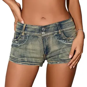 Women Sexy Cut Off Distressed Low Waist Denim Shorts Hot Pants