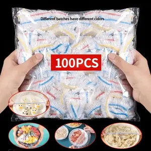 100pcs Kitchen Food-Grade Plastic Wrap Covers, Airtight Multi-Purpose Freshness Seal Film for Meal Prep, BBQ & Picnics, Ideal for Leftovers & Fruits