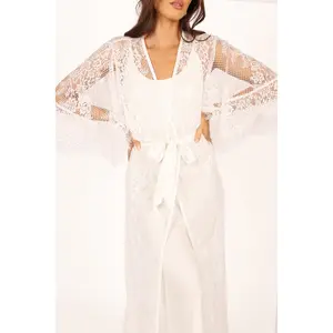 Nephele Lace Bridal Robe - Ivory