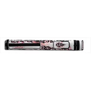 212 MAIN Tube-Style Billiards Pool Cue Case - Athena Case 03, Heartburn Print, Adjustable Strap, Spacious Pockets, Adjustable Design That Fits Shafts, White