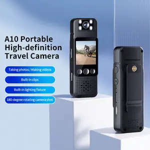 1080P Portable Clip-On Body Camera with  32G TF Card, IR Night Vision, Camcorder With Built-in Fill Light, , Voice & Video Recording, HD Recorder with Preview Screen and 180° Rotating Lens ,Vlog, Wearable Action Camera
