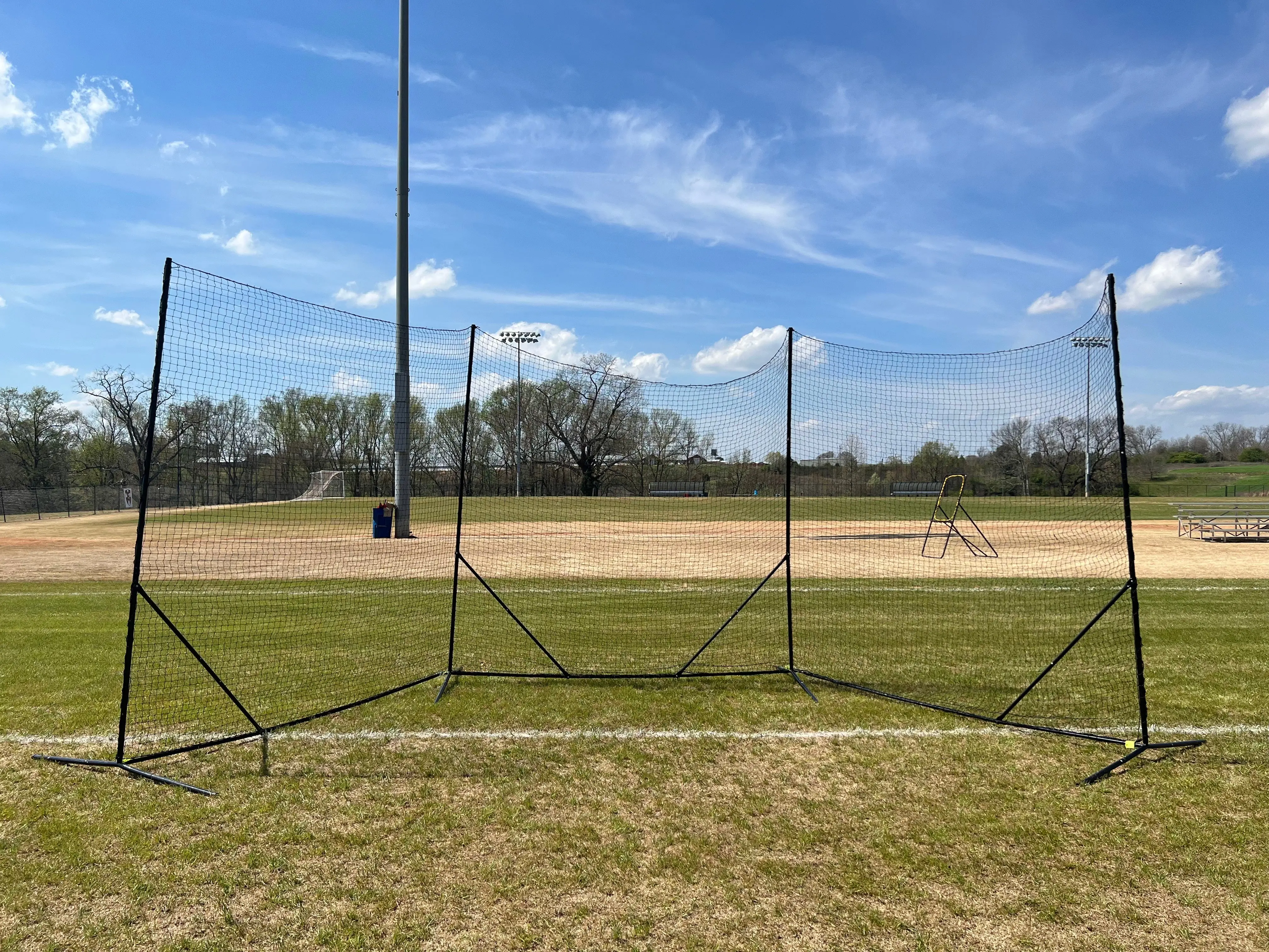 Crankshooter® Backstop CURV Adjustable-Angle Lacrosse System, 10'x30', with 3mm Knotted Poly Net