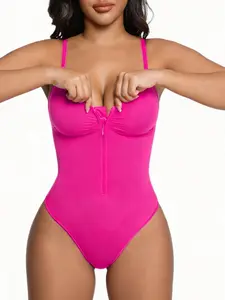 Zipper Buckle Seamless Smooth Comfortable Fit Shapewear Outerwear Abdominal Shaping One-Piece Bodyshaper, Best-Selling Waist Shaping Bodysuit, Womenswear