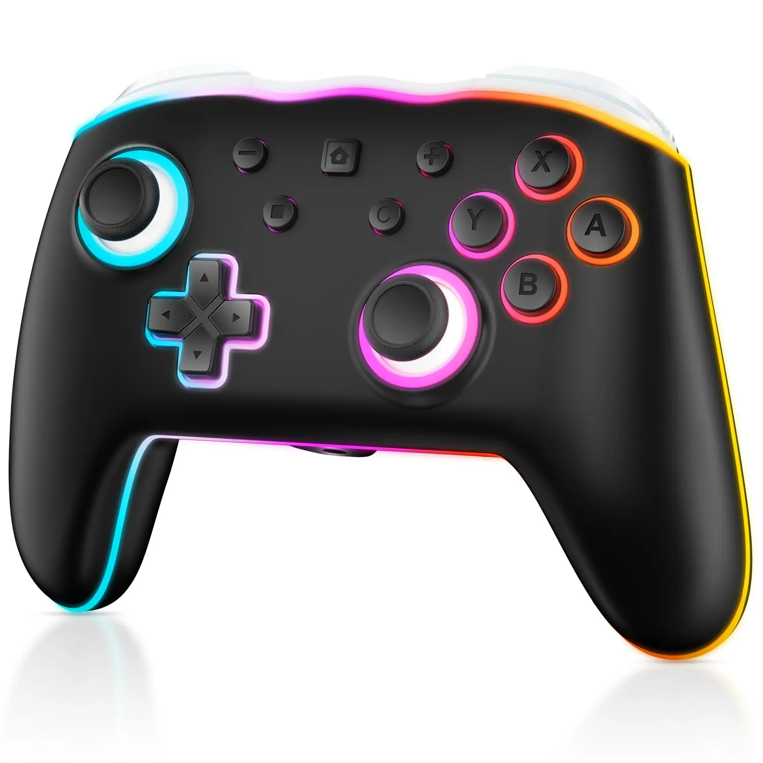 Gamrombo LED Switch 2 Pro Controller with C Button, One Click Wake-up, 9-axis, Remap Function Compatible with Nintendo Switch 2/Switch/OLED/Lite and PC, Built-in 3.5mm Audio Jack