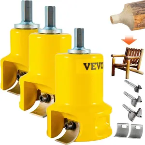 【Summervibes】VEVOR Tenon Cutter,  1"/25.4mm & 1.5"/38mm & 2"/50.8mm, with Dual Curved Blades & Button Screws Home Master Kit, Premium Aluminum & Steel Log Furniture Cutter, Commercial Starter’s Tool for Home DIY
