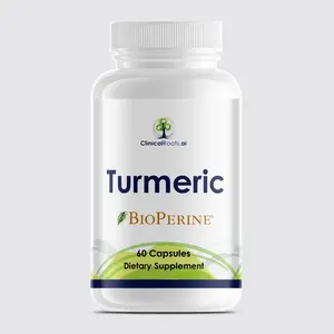 ClinicalRoots.ai Turmeric 95% Curcuminoids with BioPerine Organic Turmeric Capsules for Joint Health & Antioxidant Support