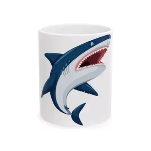 -dylan Shark Lover Ceramic Mug | Unique Coffee Cup Gift | Marine Life Decor | Ocean Theme Mug | Shark Fan Merchandise  Product Information Provided Only