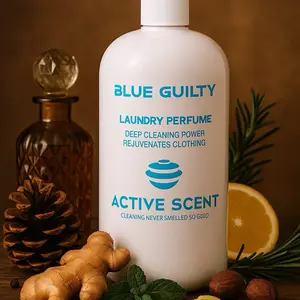 Blue Guilty Luxury Laundry Detergent Active Scent - Deep Cleaning Power & Rejuvenates Clothing - Active Scent Formula