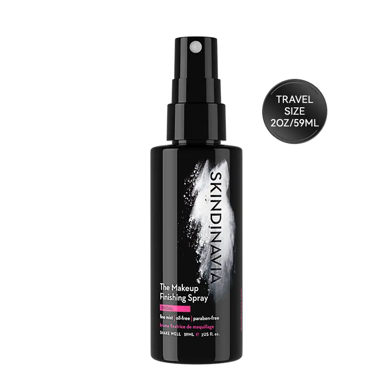Skindinavia Bridal Setting Spray 2oz - Travel Size Makeup Finishing Spray for 16HR Wear, Waterproof & Smudge Proof, Hypoallergenic, Oil-Free, Hydrating Mist