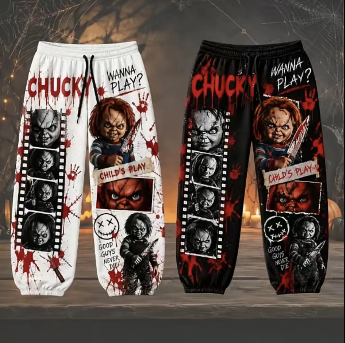 Spooky Season 3D Loose Sweatpants, Halloween Joggers, Unisex Casual Lounge Pants, Soft Comfortable Everyday Streetwear for Men and Women