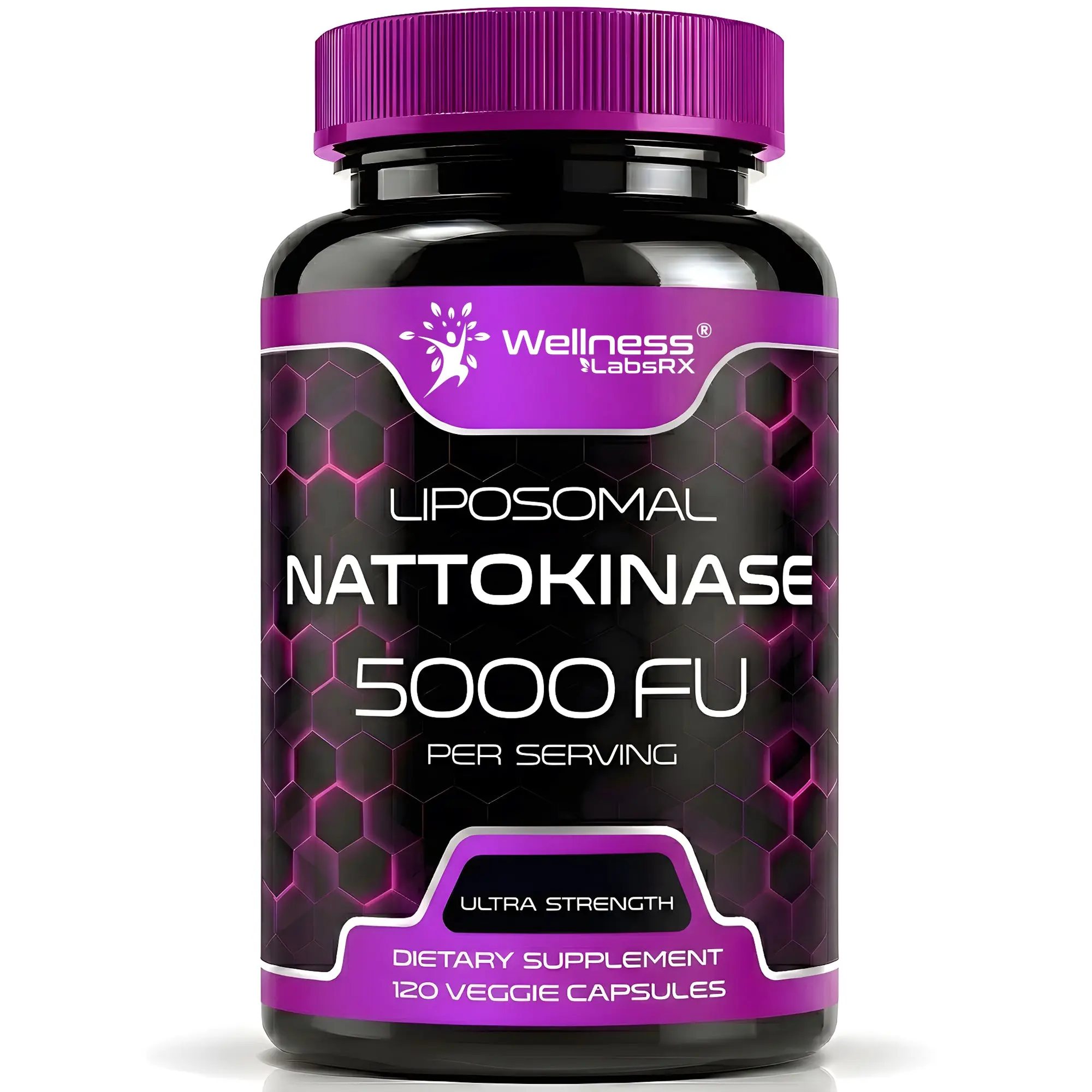 Nattokinase Supplement Capsules 5000 FU, Third-Party Tested Nattokinase – Enzymes from Japanese Natto – Daily Wellness Support – 120 Count