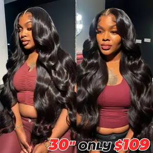 13x6 Body Wave Lace Front Wigs Human Hair Pre Plucked Glueless Wigs 180% Density Body Wave 13x6 HD Transparent Frontal Wigs Lace Front Wigs