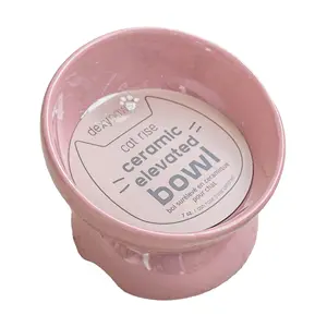 Dexypaws Cat Rise Elevated Ceramic Cat Bowl