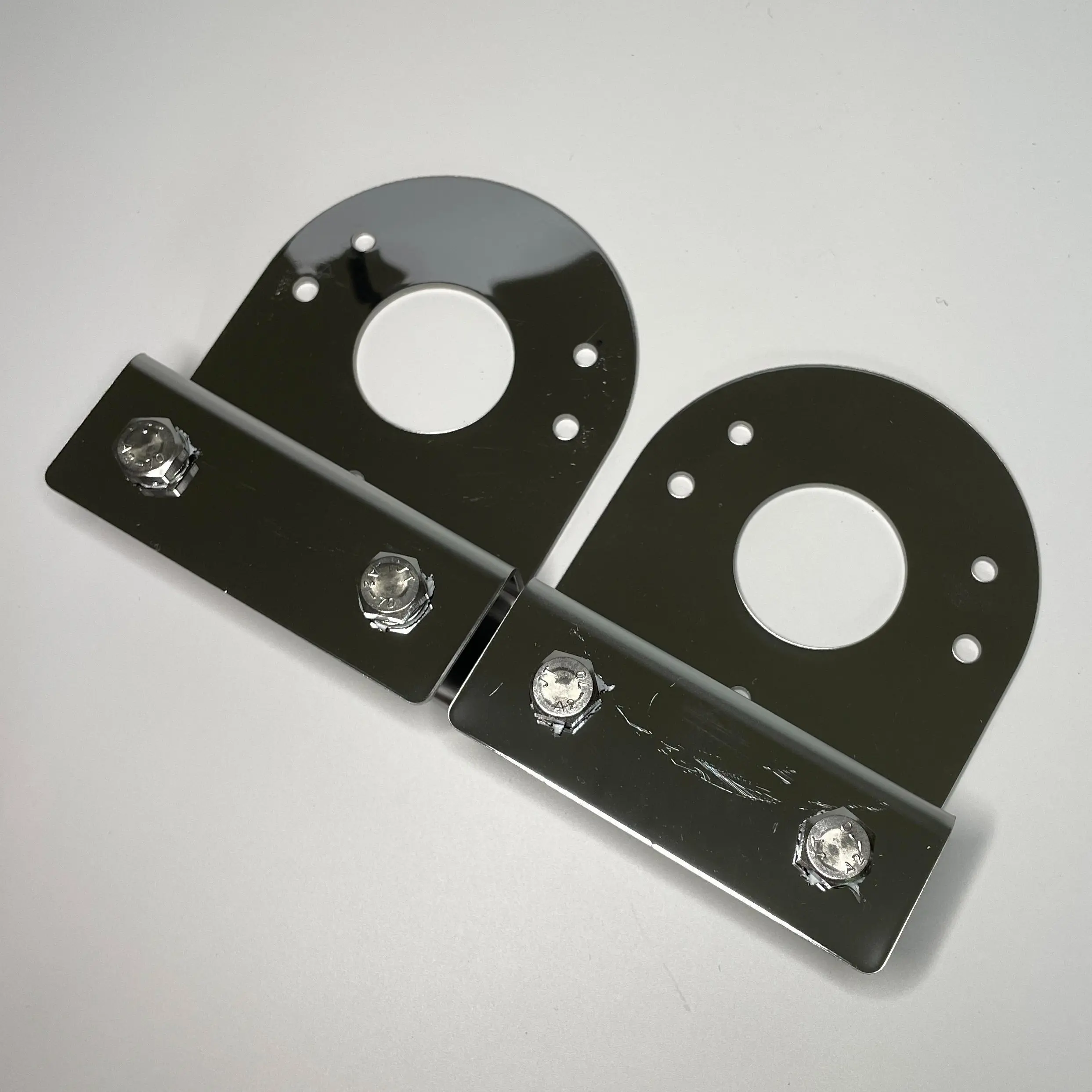 2Pcs Straight Down Watermelon Under Glow Light Frame Brackets, Clamp-On No-Drill Stainless Steel Mount, Universal for Semi-Trucks, Pickups & Trucks