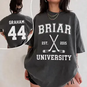 [Sale off up to 50%] Briar U Shirt, Briar University Hawks Hockey Team Shirt, Campus Hockey Shirt, Hockey Romance Shirt, Di Laurentis 66 and Graham 44 Tee, Graphic Streetwear T-shirt