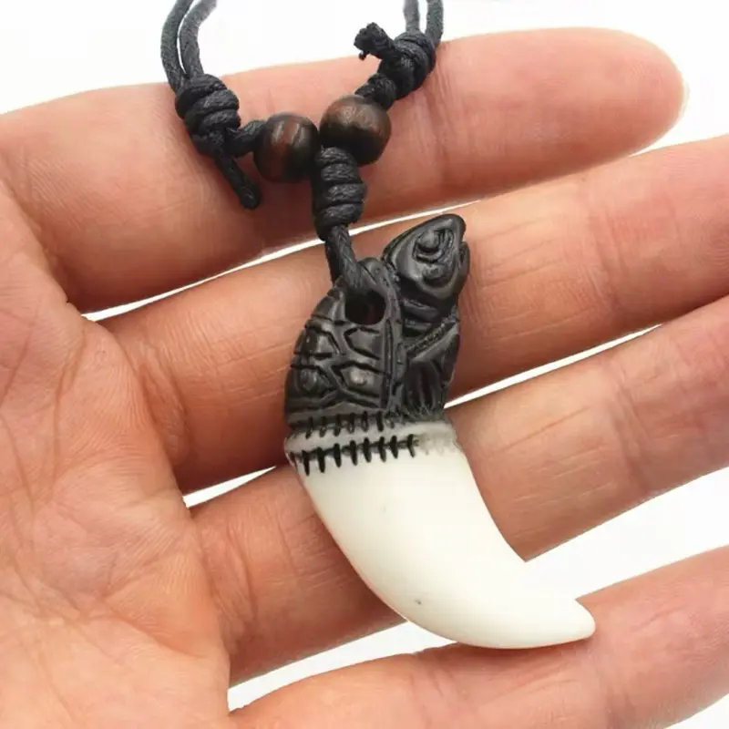 Turtle Tooth Pendant Necklace - Unique Design,  Everyday Wear or Special Occasion