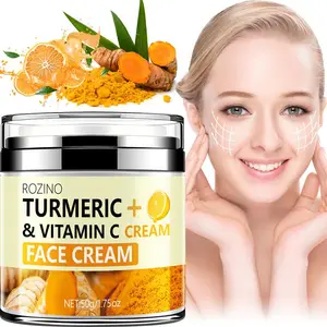 Turmeric + Vitamin C Moisturizing Face Cream, Deeply Moisturize, Tighten, Smooth and Improve Facial Skin, Facial Skin Firming, Leaving Skin Firm, Delicate and Elastic
