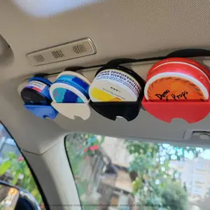 Upgraded Car Visor Dip Can Holder, Strong ABS Universal Dip Can Organizer, Tool-Free Mount Sleek Durable Holder for Round Dip Can & Nicotine Pouch, Compatible with ZYN, KILLA, FOX, VELO, ZONE, PABLO & All Major Brands