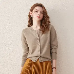 COMOBOCA 100% Wool Women's Cardigan Sweater for Cozy Winter Wear - Soft, Lightweight & Figure-Flattering