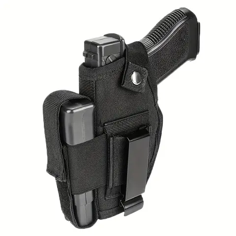Unisex Concealed Carrying Holster Bag - Portable 9mm Pistol IWB/OWB Holster, Hunting Gun Accessory with Cartridge Bag, Unisex Holster