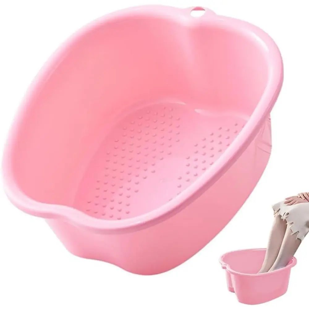 Foot Soaking Tub Large Plastic Foot Basin Bath Spa Tub Feet Massage for Soaking Foot,Toe Nails, and Ankles,Pedicure,Improved Sturdy Portable Feet Tub for Women and Men (Pink), Gift, Pvc