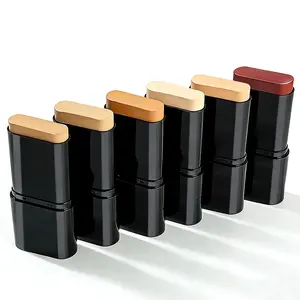 Long-Lasting Waterproof 2-in-1 Foundation Stick & Concealer with Brush, Full Coverage for Dark Circles, Blemishes, Suitable for All Skin Tones