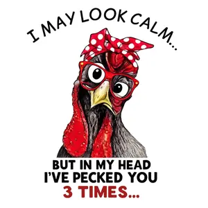 Sarcastic chicken DTF transfer for t-shirts