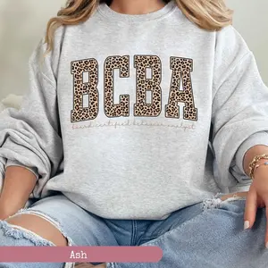 BCBA Short Sleeved T-SHIRT / Sweatshirt , Leopard BCBA, Behavior Analyst Work, Board Certified Behavior Analyst Gift, BCBS Therapy
