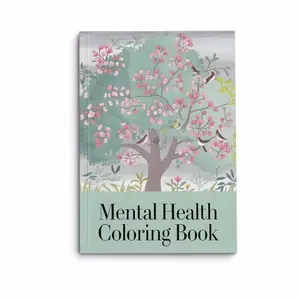 Mental Health Coloring Book, Thick Paper & Inspirational Design, Wellness Routine, Therapeutic Use, Perfect for Stress Relief, Meditation, Relaxation, Healing, Ideal Gift