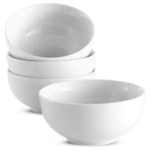 Cereal Bowls, 20 oz, Set of 4 Marshmallow White Cereal Bowls, 20 oz, Set of 4 Marshmallow White
