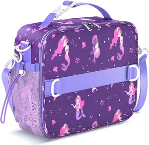 Double Insulated Lunch Bag for Girls Boys - Durable Spacious With Zippered Pocket, Adjustable Straps & Handles - Bento Bag for School & Outdoor -