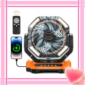[ Valentine's Day gifts ] Saker Rechargeable Camping Fan - 20000mah/40000mah battery powered tent fan, perfect for gifts to friends. Charging Blades Cable