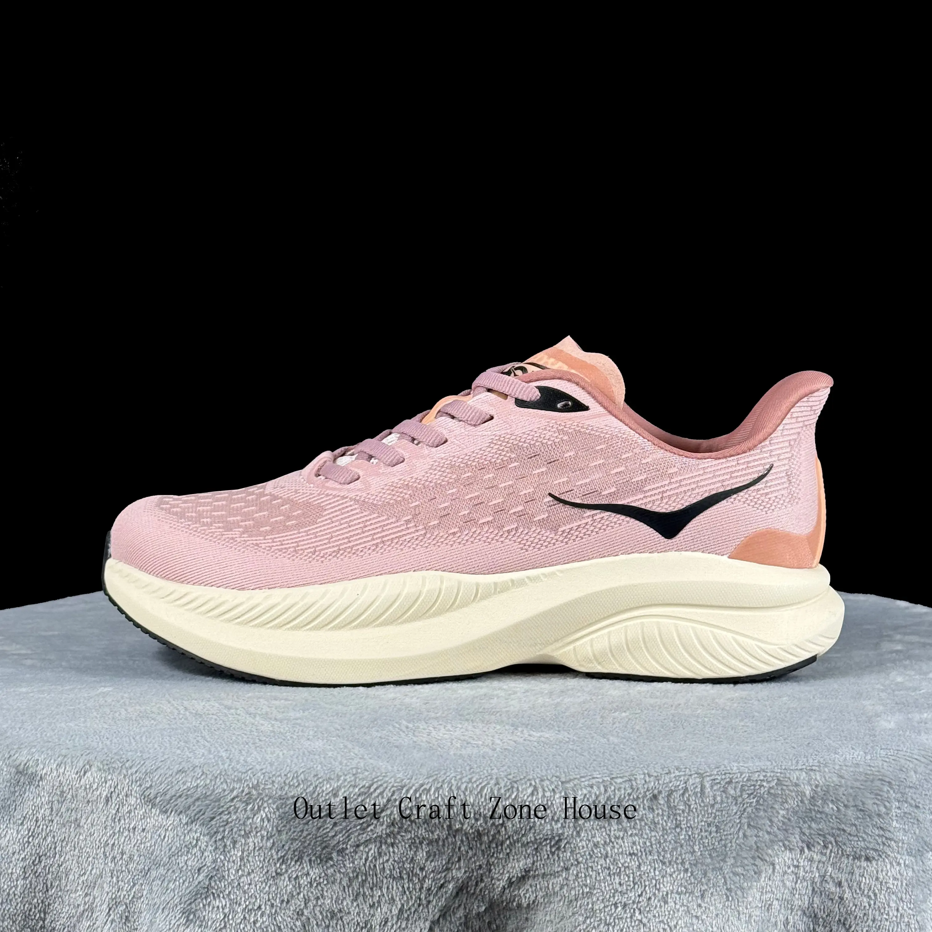 Blush Pink Mesh Upper Athletic Sneakers with Cream Sole - Lightweight Non-Slip Sole, Cloud-Like Cushioning for All-Day Wear, Casual Running Shoes