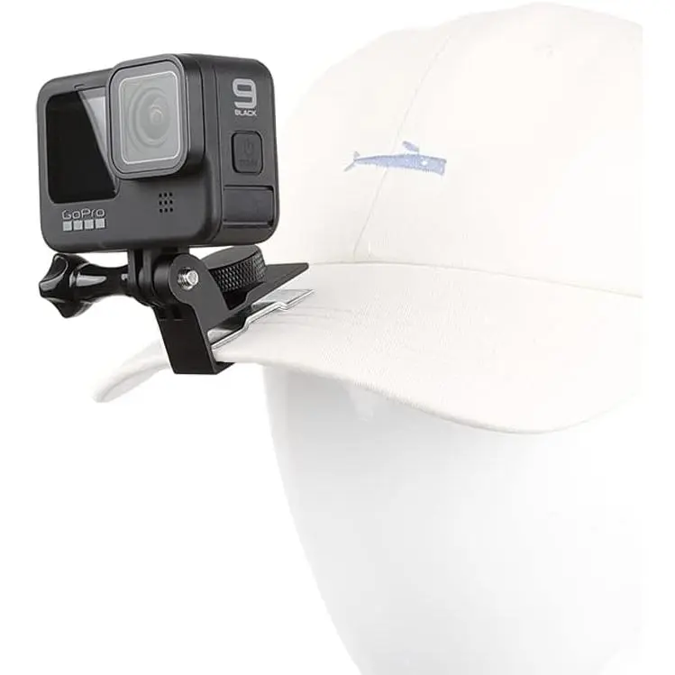 Aluminum Alloy Baseball Cap Metal Clip Mount for Action Cameras, Easy to Install, Quick Release, Lightweight, Multi-Angle Shooting for Walking, Crafting, Climbing, Compatible with GoPro Hero 10/9/8/7/6/5 Black, DJI Osmo Action 2, AKASO, Muti-Angle Shootin