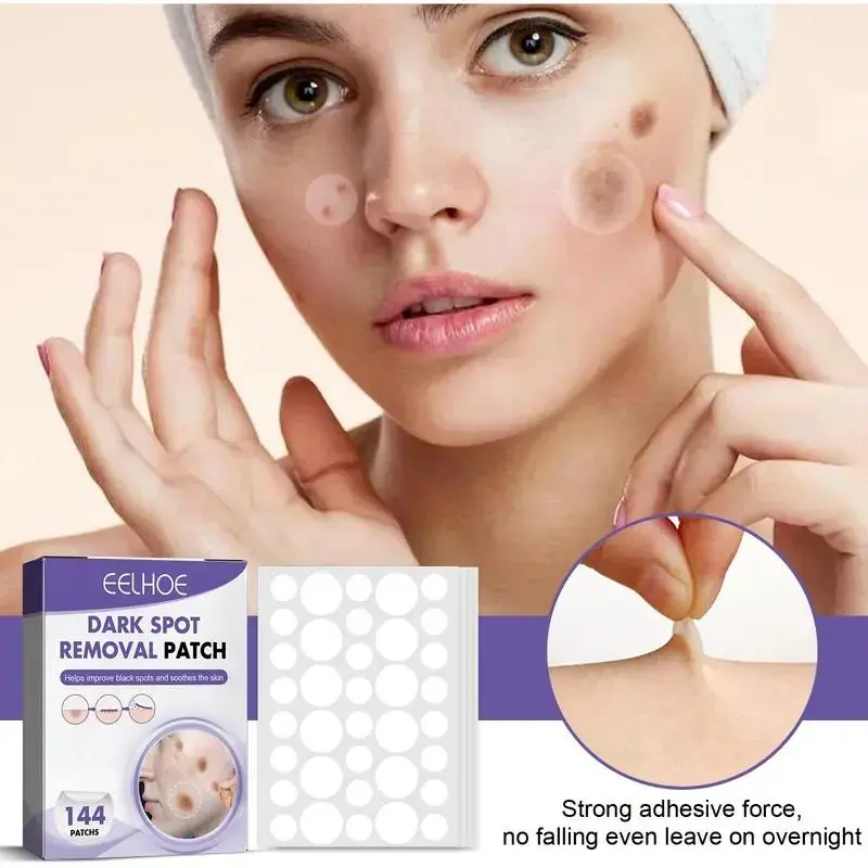 EELHOE Dark Spot Removal Patch - 144 Invisible Patches for Blemishes Zits & Skin Tags - Hydrocolloid Acne Remedy with Niacinamide Vitamin C & Licorice Root Extract - Valentine's Day Gift