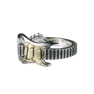 Electric guitar ring niche creative all-match rock punk hip-hop style ring gift