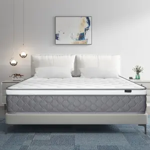 KORLOVY 12-14 Inch Twin Full Queen King Hybrid Boxed Mattress Medium Firm Hybrid Gel Memory Foam Spring Mattress Skin-friendly Pressure Relief Perfect Balance