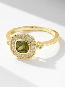 925 Sterling Silver Zirconia Decorated Ring, Fashion Jewelry for Party, Daily Clothing Decor, Trendy All-match & Exquisite Jewelry for Birthday Gift