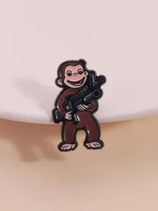 Creative George Badge, Classic Fun Character Reimagined, Unique Trendy Design, Backpack Decoration, Cool Player Collection Gift, Hat Pins, Clip