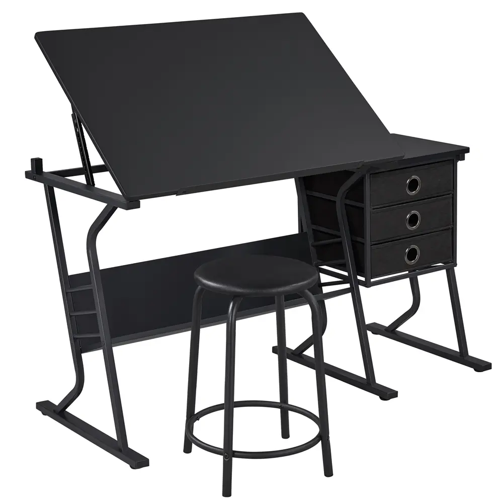 Black Table & Stool