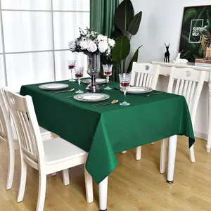 Green Square Tablecloth Waterproof Stain Resistant Wrinkle Free Table Cloth 210GSM Polyester Wipeable Table Cover for Party, Banquet, Indoor and Outdoor - Rectangle/Rectangular, 60 x 60 inch