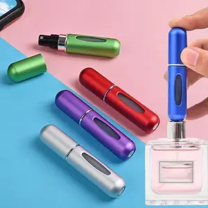 Portable Mini Perfume Atomizer Bottle, Atomizer Perfume Spray, Scent Pump Case, Refillable Travel (5ml, Random Color)