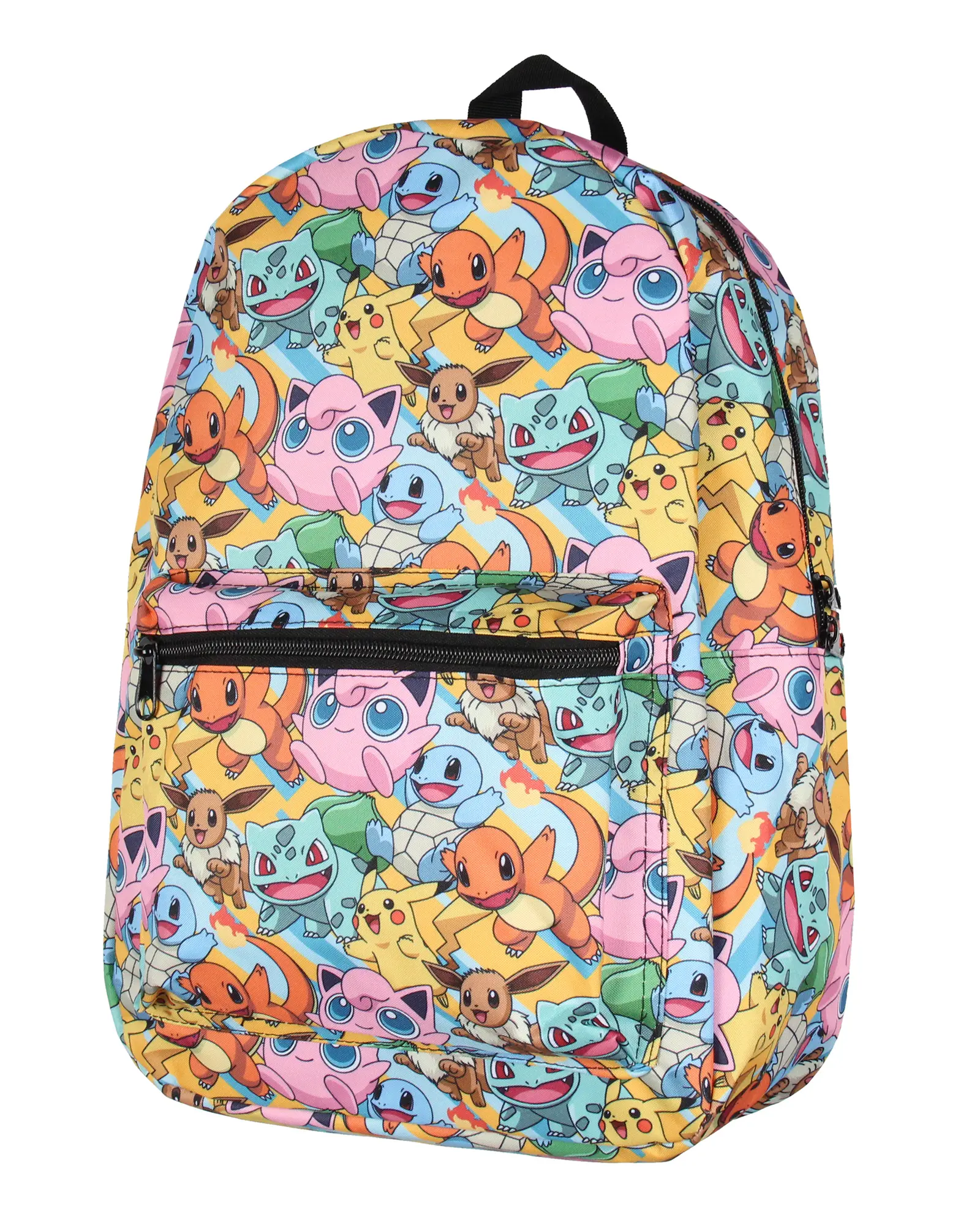 Pokemon Backpack Pikachu Squirtle Jigglypuff Eevee Bulbasaur Charmander Laptop School Travel Backpack 17"