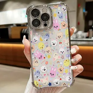 Cute Kpop Boy Group S-Stray K- Phone Case Suitable for Iphone 17 17Air 16, 15, 14, 13, 12, 11 Pro Max, X, Max, Plus, Shockproof Transparent Soft Back Cover.