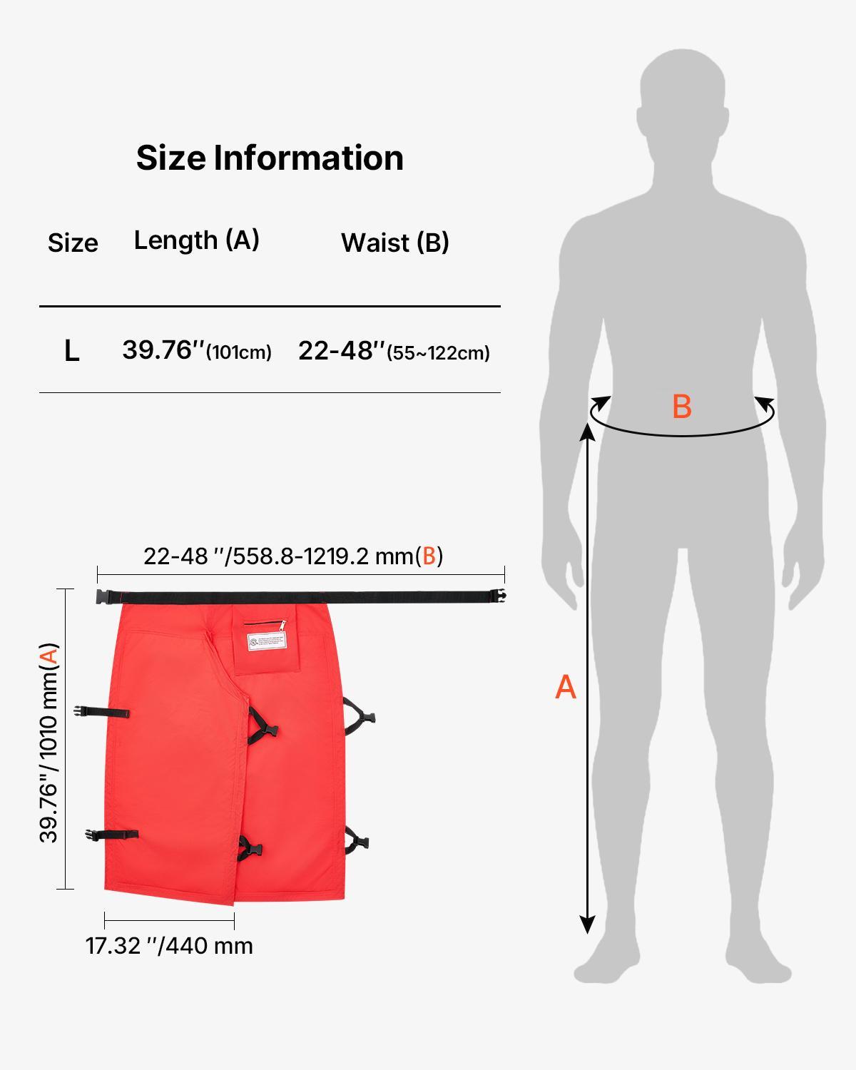 【Summervibes】VEVOR Apron Style Chainsaw Chaps, Class C, 8 Layers Chainsaw Pants with Adjustable Belt & Gear Pocket, Chain Saw Chaps for Men/Women, Chainsaw Safety Equipment for Loggers Forest Workers, Large