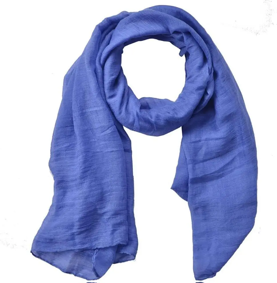 Women's Cotton Scarves – Light, Soft, and Fashionable Solid Wrap Shawl for Every Occasion