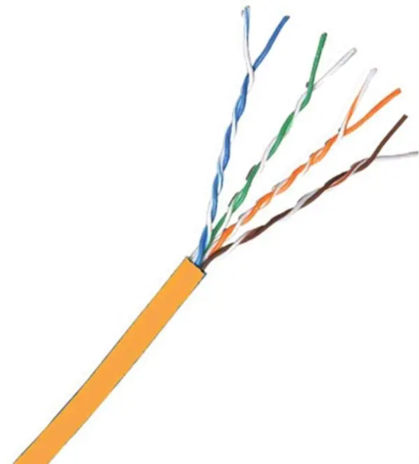 212 MAIN 4-Pair Unshielded Twisted Pair Cat 6 Ethernet Cable, 1000 ft 24AWG Solid Bare Copper Conductors, 24 AWG CMR In-Wall Rated Wire, CM/CMG Rated, ETL Verified, CSA Listed, HDPE Insulation, Orange, High Speed for 100Base-TX Networks, Ethernet Cables,