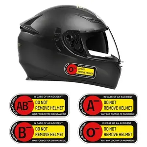 1 waterproof blood type motorcycle sticker, suitable for DIY fuel tank and helmet vinyl decal, fashionable front cover design,