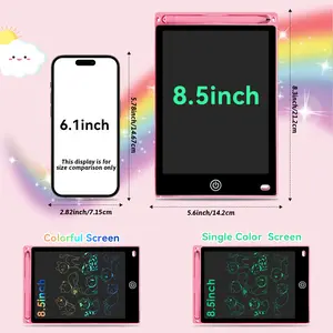 XZBB 2pack LCD Writing Tablet for Kids,8.5 inch Colorful Toddler Toy Drawing Board with Stylus, with one-touch erase and lock function, is an educational learning toy for boys and girls. Portable Pink＋Red